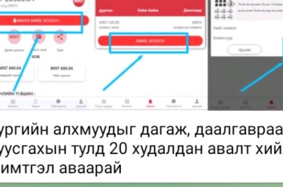 Телеграммаар 20 даалгавар биелүүлэн, 32 сая төгрөгөө залилуулжээ